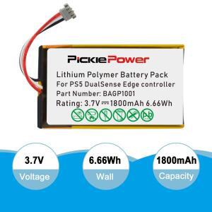 PS5 엣지 배터리, 1800mAh BAGP1001 소니 플레이스테이션 5 듀얼센스 엣지 컨트롤러용 교체 배터리 (PS5용