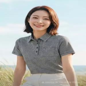[피에이티/ PAT] 26 S/S 신상 여성 체크 폴로 티셔츠 FM-45131