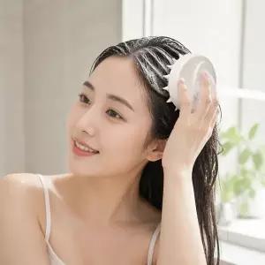 [골드스마일]두피 관리 헤어 브러시 실리콘 마사지기 샴푸용 빗 셀프 두피케어