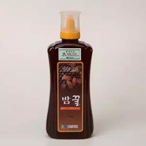 [설악산허니팜] 튜브 밤꿀 1.0kg 사용이 편리한 튜브꿀 밤꽃에서만 얻은 탄소비-23.5이하 꽃꿀100