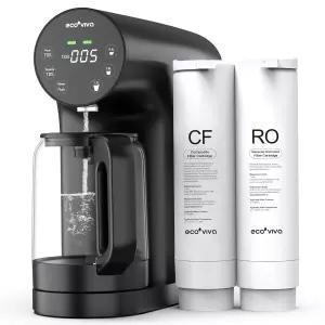 Ecoviva 카운터탑 역삼투압 정수기 5단계 필터 실시간 TDS 모니터 BPA Free 정수 대 폐수 3 1 무설치