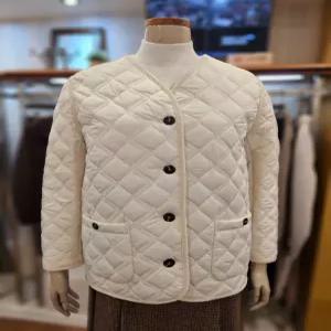 [BCBG]BCBG 브이넥 바인딩 퀼팅 점퍼 B5D9G876