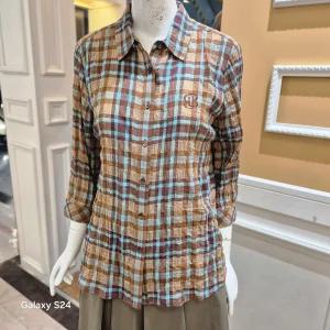 [BCBG]가을26 에일 체크 블라우스 B6C7B406