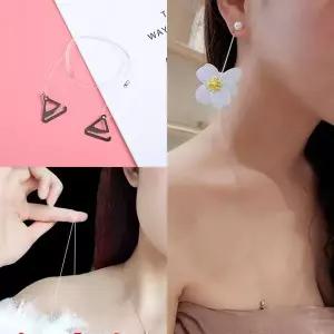 1+1 안 보이는 나시 브라끈 실 투명 누드끈 브라자 오프숄더 브래지어 반투명