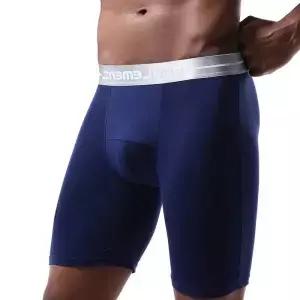 대형 XL7XL 남성용 복서 반바지 모달 속옷 남자 통기성 주머니 팬티 중간 긴 다리 Cueca Hombre