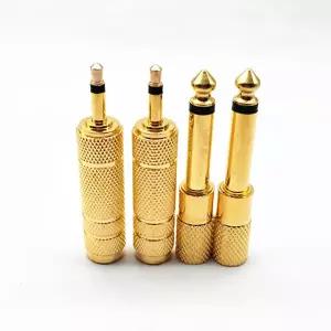 2 개몫 6.35mm 남성 3.5mm 여성 모노 잭 플러그 단일 오디오 케이블 어댑터 마이크 이어폰 앰프 AUX 변환기