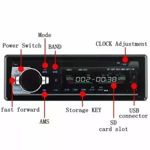 1 DIN 카 스테레오 오디오 블루투스 24V 차량용 MP3 멀티미디어 플레이어 USB FM 라디오 리모컨 포함