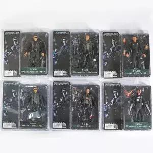 Nec호환A 터미네이터 T800 T1000 Endoskeleton 컬렉션 액션 피규어 PVC 모델 장난감 인형 Figurals 선물