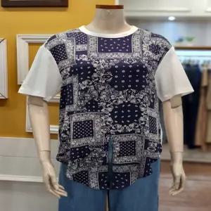 [BCBG]BCBG 페이즐리 우븐 티셔츠 B5C7X407