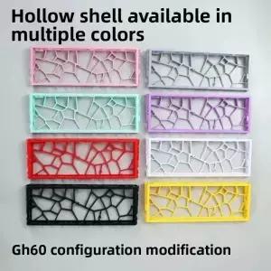 GH60 할로우 키보드 케이스 Holy60 쉘 60 키 레이아웃 Mad60/GH60/Wooting/win60 마그네틱 축 DIY PC
