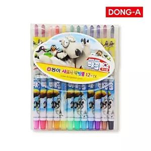 동아 빼꼼 샤프식 색연필 돌돌이 12색