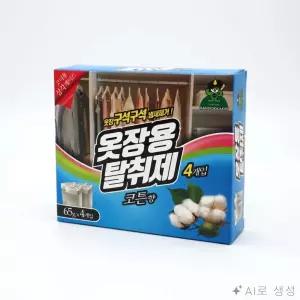 완자몰 옷장용탈취제 코튼 65g 4p 냄새제거 방향제 옷장탈취
