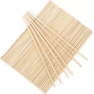 50개 나무 다웰 막대 공예용 1/4 x 12인치 프리컷 및 DIY 프로젝트용 천연 케이크 원목 수