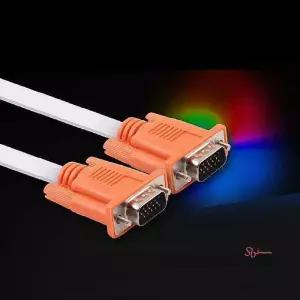 모니터 케이블 커넥 오렌지 RGB 플랫형 Flat qrs664