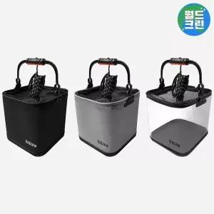 [월드크린] 접이식 낚시 해루질 두레박 바다 민물 용품 보관 EVA 가방 물통 뚜레박 살림