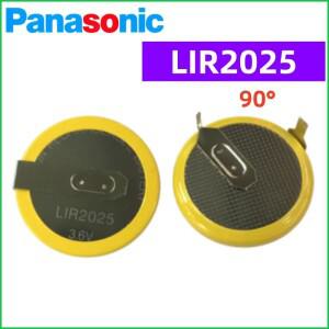 BMW 키용 LIR2025 배터리 2-100개 90도 솔더 탭이 있는 3.6V 및 대체품