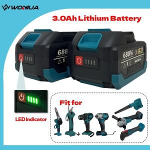 18V 20V 3000mAh 충전식 리튬 이온 배터리(마키타 BL1830 전동 공구 표시기 포함)