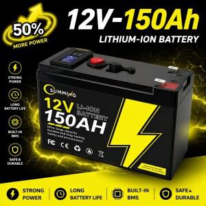 12V LiFePO4 리튬 딥 사이클 배터리 4000+ 충전식 태양광/풍력 발전용 인산철