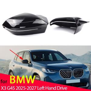 백미러 캡 사이드 블랙 커버 M 성능 자동차 액세서리 BMW 호환 X3 G45 2025 교체 LHD
