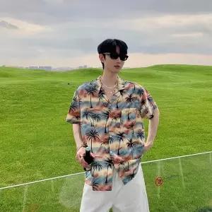 하와이안 셔츠 여름 반팔셔츠 커플셔츠 휴양지룩