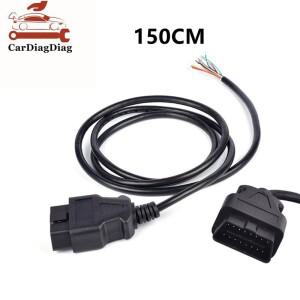OBD 16 핀 수 연장 개방 케이블  자동차 진단 인터페이스 커넥터 II 150CM 열