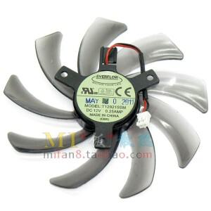 컴퓨터 PC 그래픽 카드 쿨러 팬 EVERFLOW T129215sm 95mm 12V 0.25A VGA 비디오 Gigabyte R667D3 R777OC R9