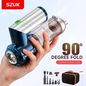 SZUK 휴대용 자동차 진공 청소기 18000Pa 강력한 흡입력 접이식 핸드헬드 무선 미니 차량용 샤오미