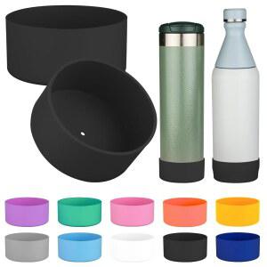 스탠리 하루 종일 사용 가능한 2PCS 실리콘 물병 부츠 슬림 병 20온스 에어로라이트 트랜짓 병용 미끄럼 방지 슬리브 하단 범퍼 프로텍터