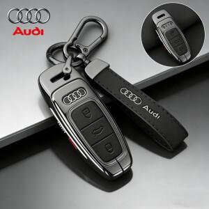 아우디 Q8 A6 Rs6 D5 4N E-Tron Gt Q7용 아연 합금 자동차 키 케이스 커버 쉘 홀더 보호대