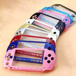 PSP1000 PC용 하우징 쉘 키트(투명 버튼 스티커 및 나사 없음) 교체용 게임 콘솔