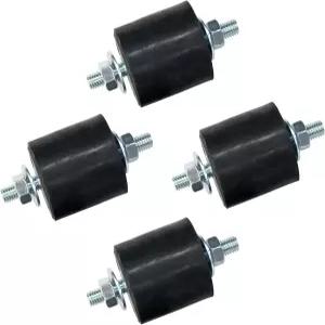 히자코메 M8 40x40mm 고무 솔레이터 마운트 발전기 압축기 모터 엔진 펌프 VV형 이중 스터드 방진 4개
