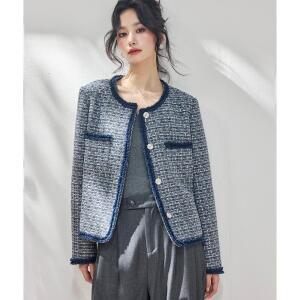 쉬헐크 여성 기간 한정 클리어런스 트위드 파인 시퀸 프린지 재킷