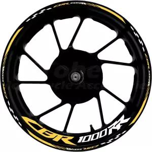 CBR 17인치 휠 림 스티커 데칼 테이프 CBR1000RR 2004-2025 오토바이 반사 스트라이프(시프 옐로우)와