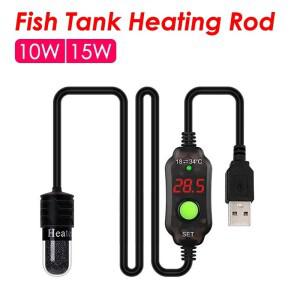 10/15W 디지털 LED 전기 가열 막대 미니 소형 소형 수족관 어항에 한 미니 소형 USB 히터 급속 온도 상승