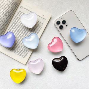 하트 모양의 전화 그립 귀여운 브래킷 스탠드 Kawaii 지원 손가락 반지 접이식 홀더 아이폰 삼성 맥세이프 그립톡