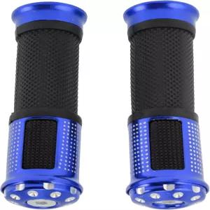 ABSOPRO 23 x 25mm 범용 모터사이클 핸드 그립 커버 미끄럼 방지 알루미늄 합금 고무 핸들바 ATV 블루