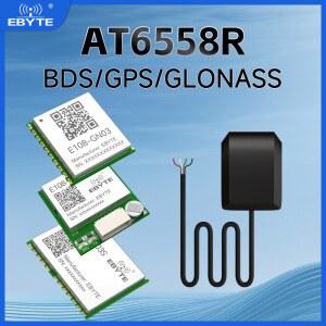 AT6558R BDS GPS GLONASS 위성 위치 GNSS 모듈 다중 모드 내비게이션 EBYTE 10Hz 스탬프 홀 세라믹 안테나