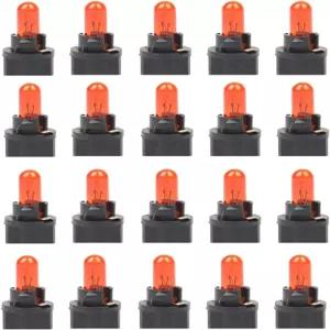 길캠 20PCS T5 17 57 207 자동차 계기판 전구 키트 소켓이 장착된 12V 고휘도 게이지 클러스터 대시보드