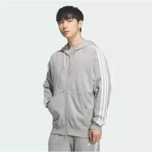 [아디다스]남여공용 에센셜 3S FT FZ HD KF3709 캐쥬얼 면 삼선 풀집 후드집업 그레
