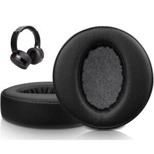 소니 MDR-XB950 XB950BT XB950B1 XB950N1 XB950AP 오버이어 헤드폰용 소울윗 이어패드 부드러운 단백질 가죽이 적용된 소음 차단 메모리 폼 - 블랙