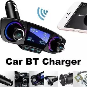 블루투스 FM 송신기 BT50 핸즈프리 차량용 키트 TF 포트 액세서리 드라이브 플레이어 듀얼 플래시 출력 MP3