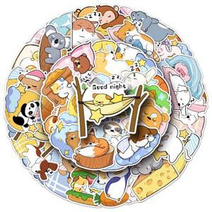 10/50Pcs 귀여운 좋은 밤 낙서 스티커 기타 전화 노트북 스케이트 보드 데칼 학교 용품 교사 보상 장난감