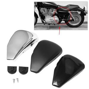 오토바이 왼쪽 배터리 사이드 페어링 커버 스틸 Harley Sportster Iron XL883 XL1200 1200 883 2004-2013 2