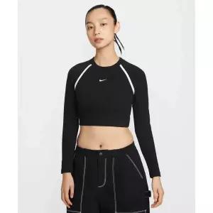 나이키 스포츠웨어 타이트 긴팔 크롭 탑 W 블랙 초크 / IF0339-010