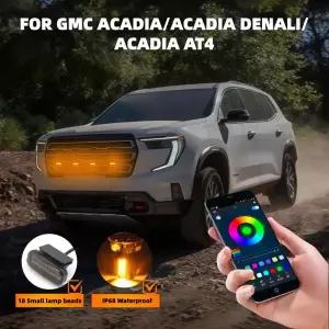 GMC ACADIAACADIA DENALIACADIA AT4 차량용 LED 프론트 그릴 라이트 주간 주행등 휠 아이브로우 램프 12V