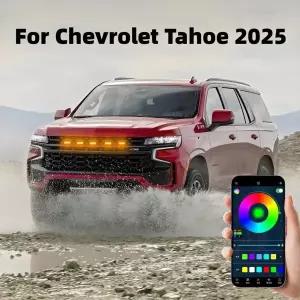 쉐보레 타호 2025용 LED 프론트 그릴 라이트 픽업 오프로드용 12V 주간 주행등 휠 아이브로우 램프