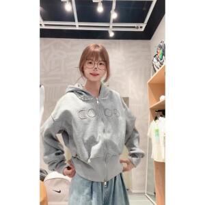 피로달 여성 앤티크 비즈 입체 자수 후드 카디건 가을 상의