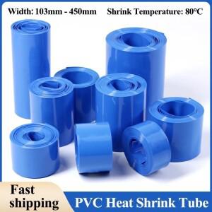 PVC 열 수축 튜브 18650 리포 배터리 팩  103mm ~ 절연 보호 필름 랩  리튬 케이스 슬리브  파란색  1 m  2