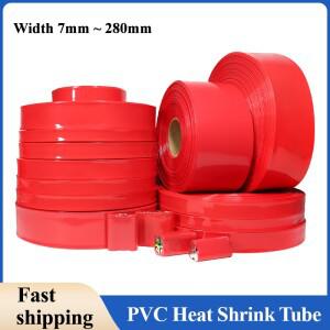 PVC 열 수축 튜브 18650 리포 배터리 팩  절연 보호 필름 랩 리튬 케이스  DIY 케이블 슬리브 레드  1 ~ 20
