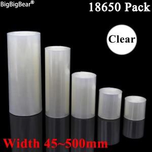 1미터 투명 18650 Lipo 배터리 PVC 열 수축 튜브 팩 45mm ~ 너비 절연 필름 랩 리튬 케이스 슬리브 블루